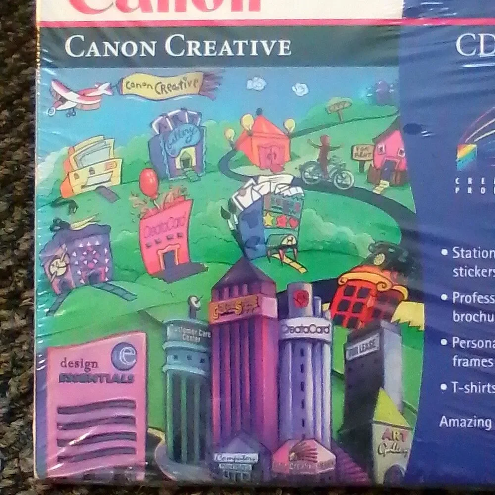 Vintage 1996 Canon Creative CD-ROM Windows Stationery Graphics Software